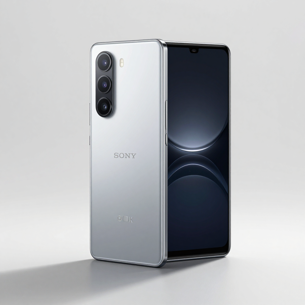 索尼 Xperia 5 V 手机特写，展示其紧凑机身和相机镜头细节
