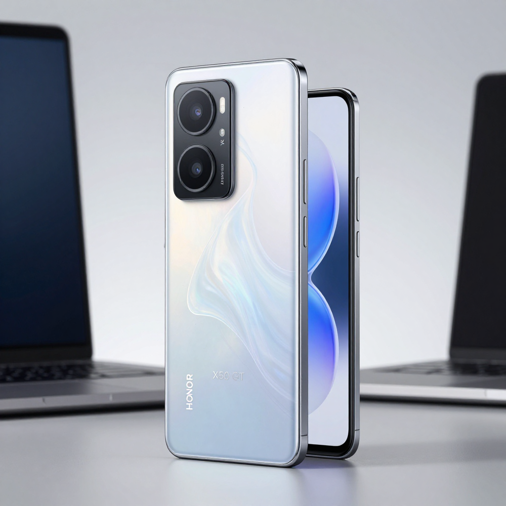 荣耀X50 GT与Redmi Note 13 Turbo外观对比展示，突出屏幕与机身设计