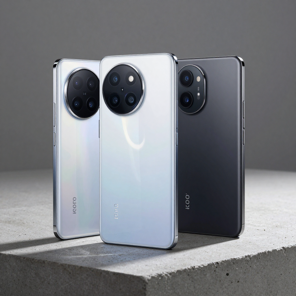 Redmi Note 13 Pro与iQOO Z8对比展示图，突出屏幕与机身设计
