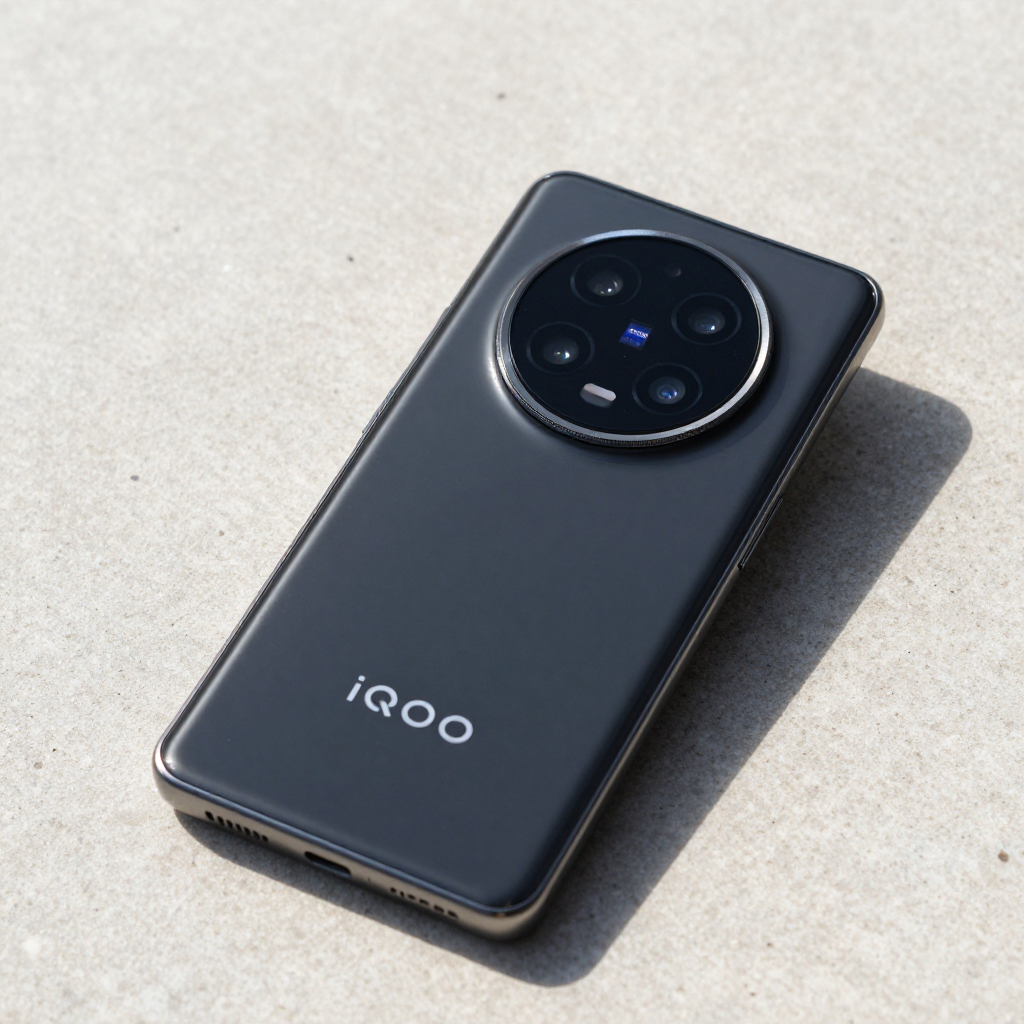 iQOO 12 旗舰外观展示，突出其设计语言和质感