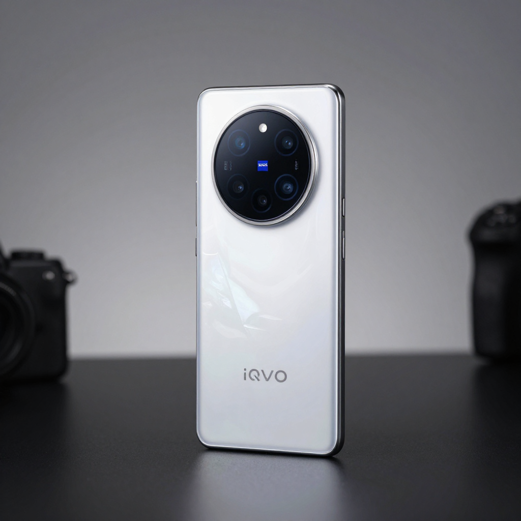 iQOO Neo9 Pro外观展示，突出其金属中框与轻薄机身设计，以及相机模组细节