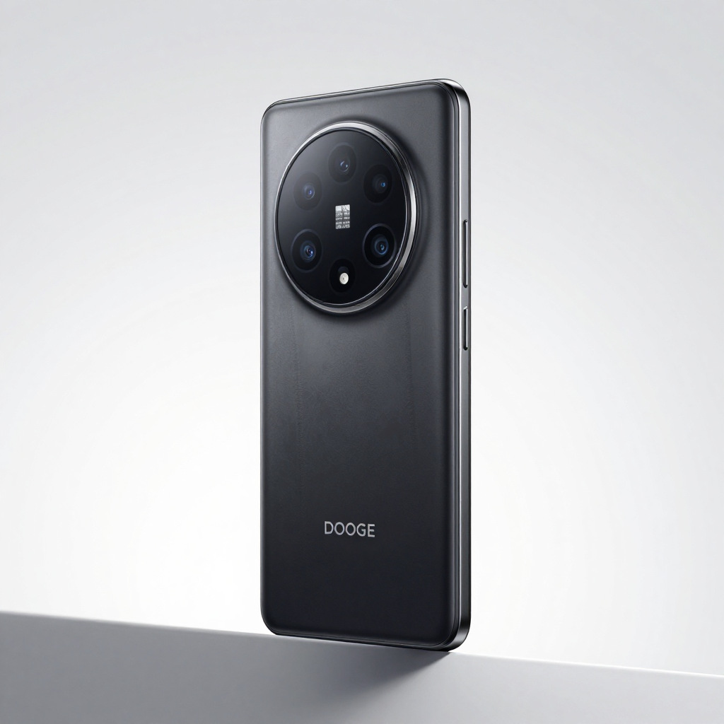 DOOGEE Blade 88 Pro 游戏场景展示,屏幕显示高帧率游戏画面,机身侧面可见主动散热风扇结构