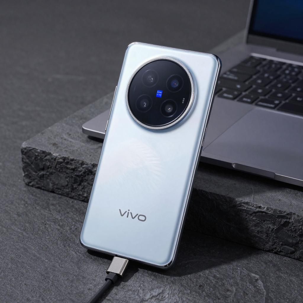 vivo多款手机排列展示，突出屏幕与机身质感