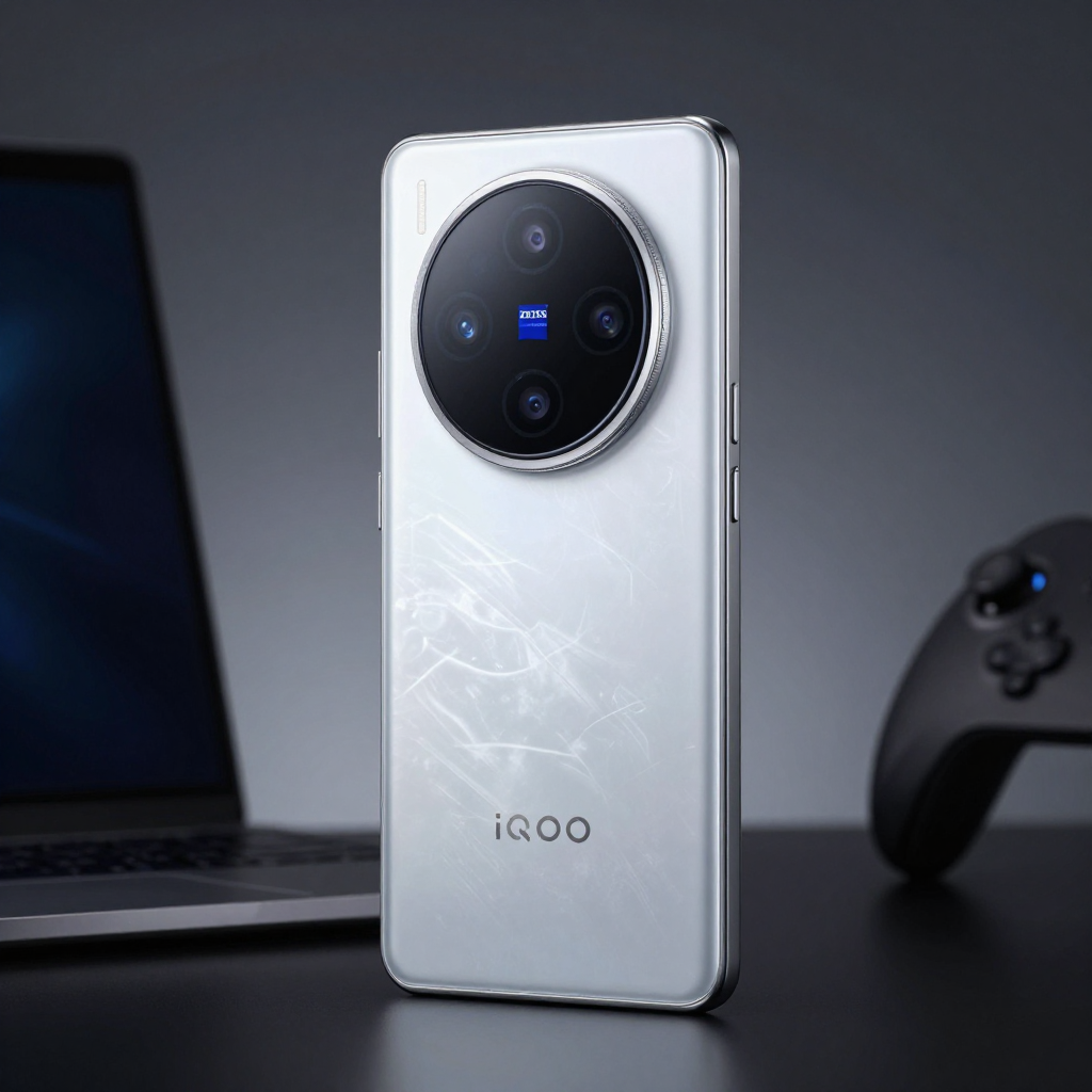 iQOO手机内部散热结构与芯片特写示意图