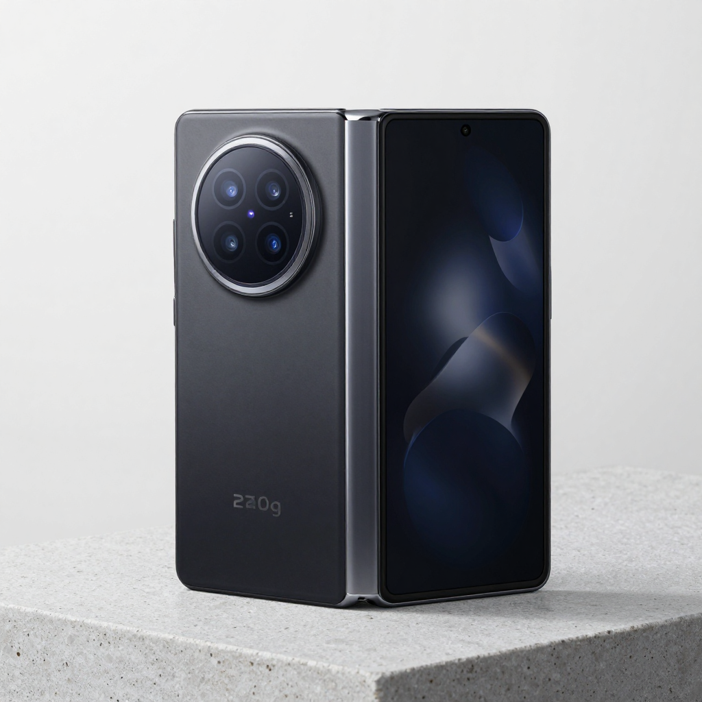 vivo X Fold3 轻薄机身展示，对比传统厚重折叠屏