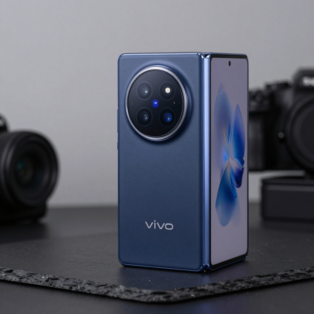 vivo折叠屏手机与直板手机对比展示轻薄设计