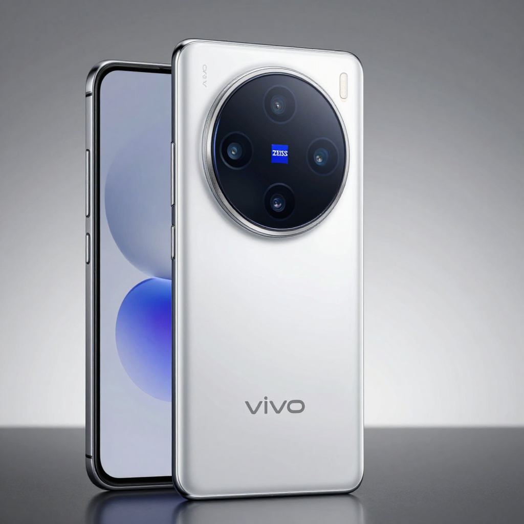 vivo X系列旗舰手机外观展示，突出镜头模组设计
