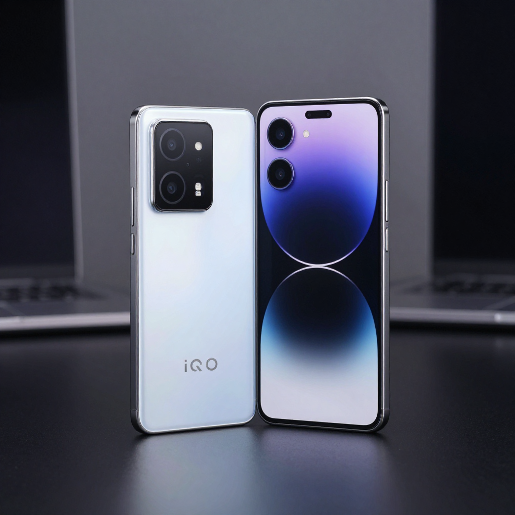 iQOO Z9 Turbo与红米Note 13 Turbo外观对比图，展示屏幕与机身设计细节