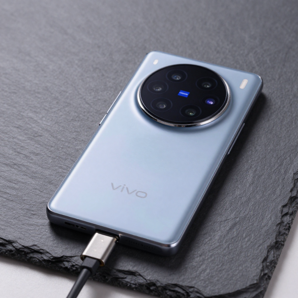 vivo与荣耀旗舰手机并排展示，背景为电池图标与电量百分比特写
