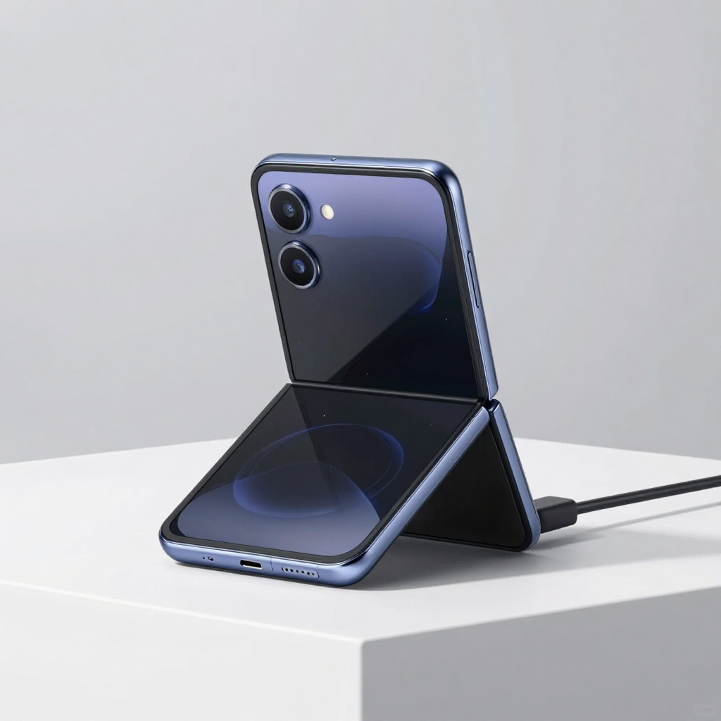 HTC Fold Ultra开箱展示，突出屏幕细节和机身工艺