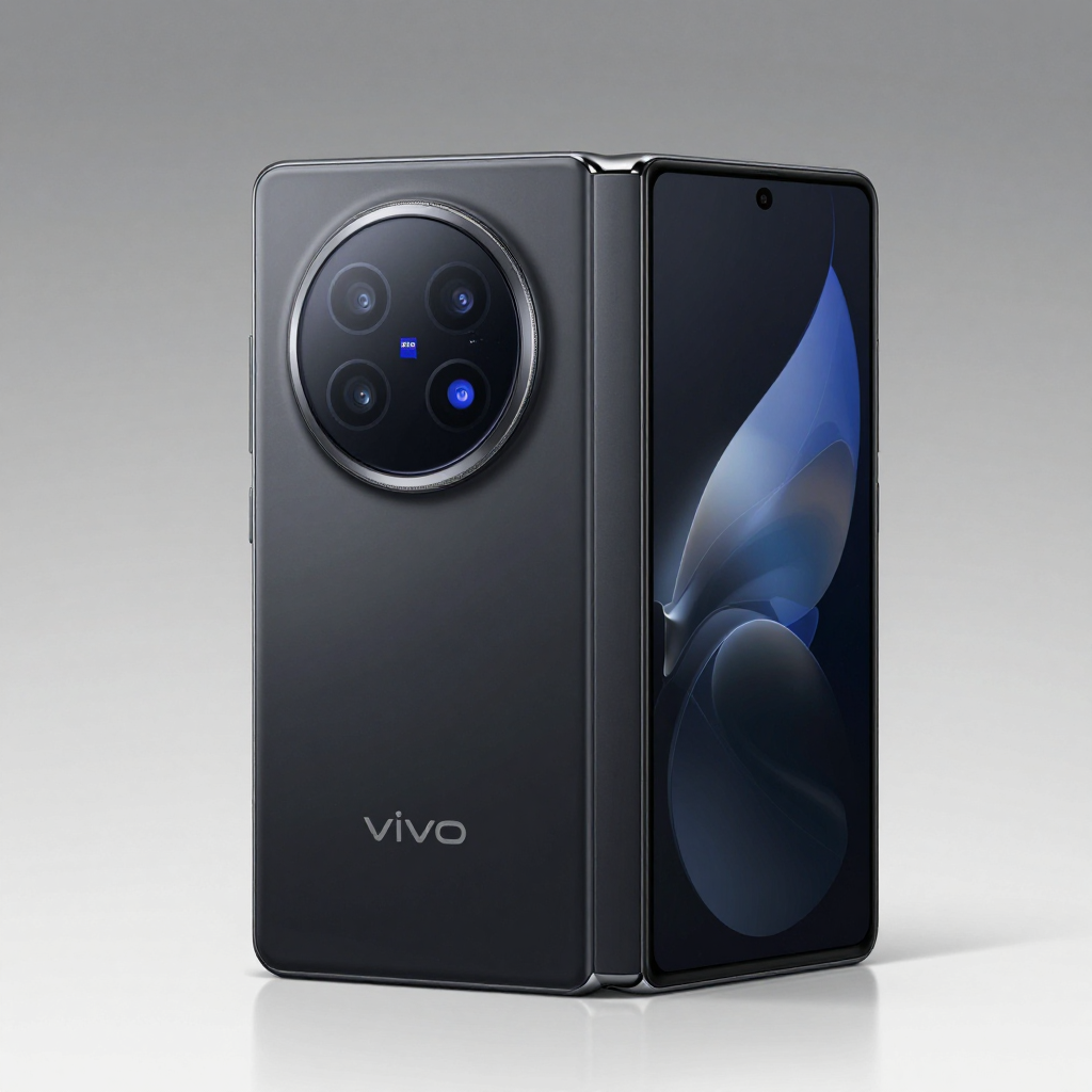 vivo多款手机排列展示，包括X Fold3和S系列，背景为科技感暗色调