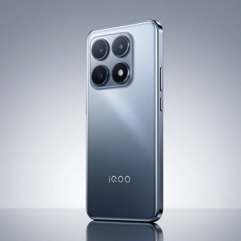 iQOO Neo 9 Pro 游戏场景展示，屏幕显示高帧率游戏画面，背景为深色科技感风格