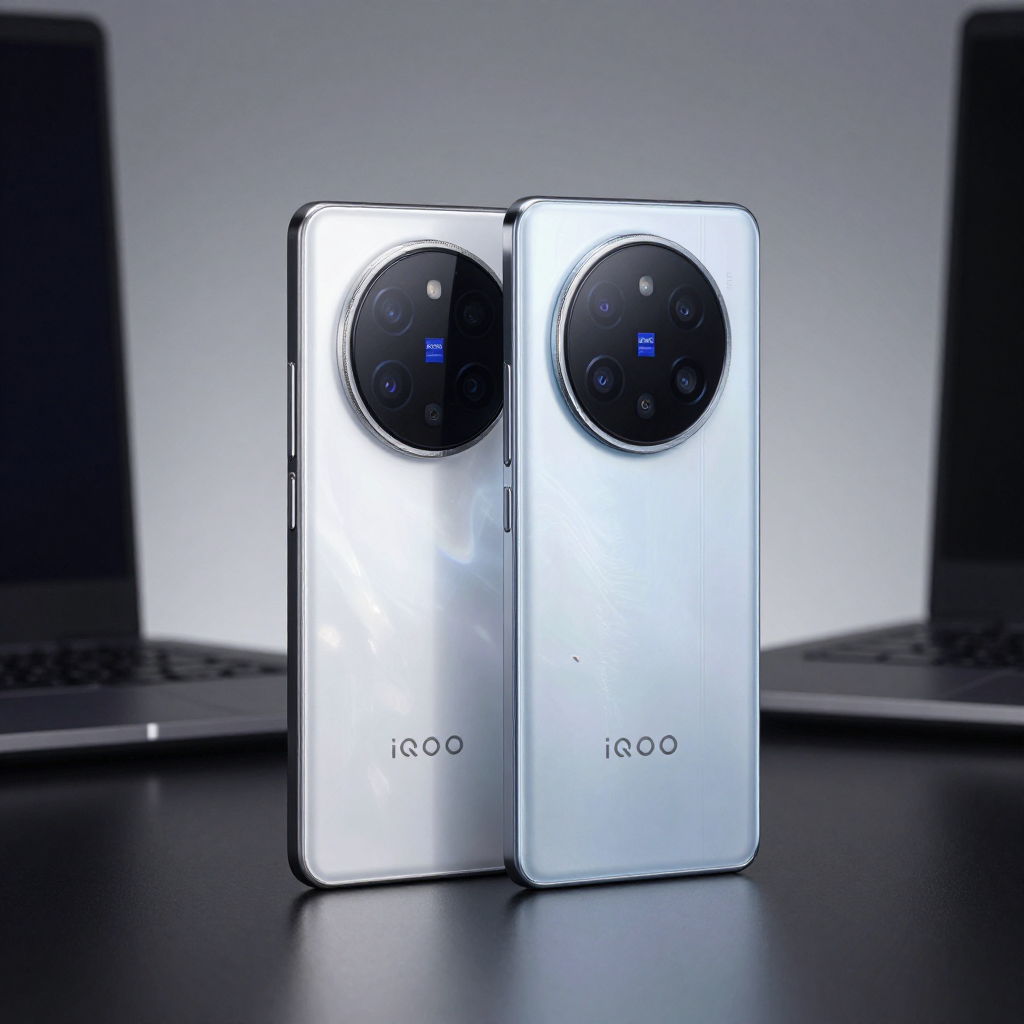 iQOO Z系列手机展示，突出电池与性能图标