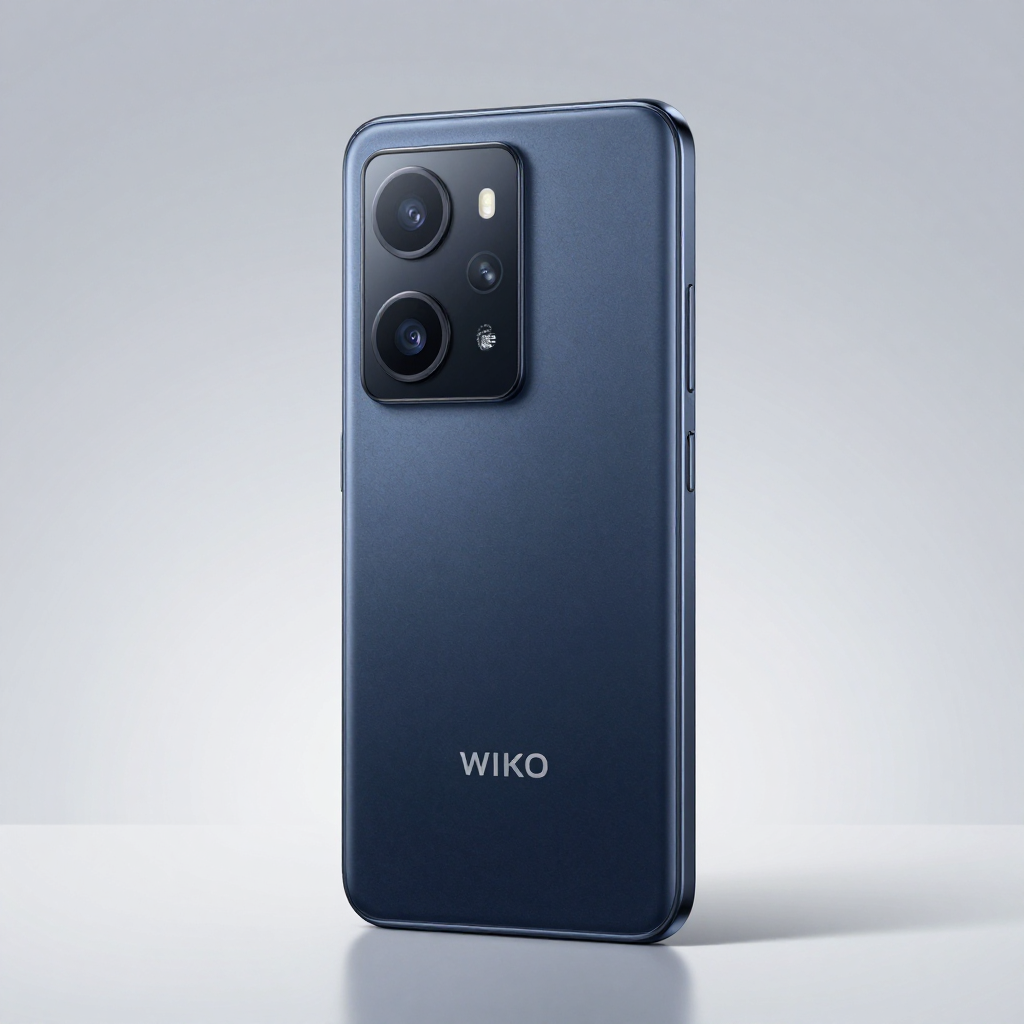 WIKO Hi畅享70 Pro 外观展示，突出其简约设计和大电池卖点
