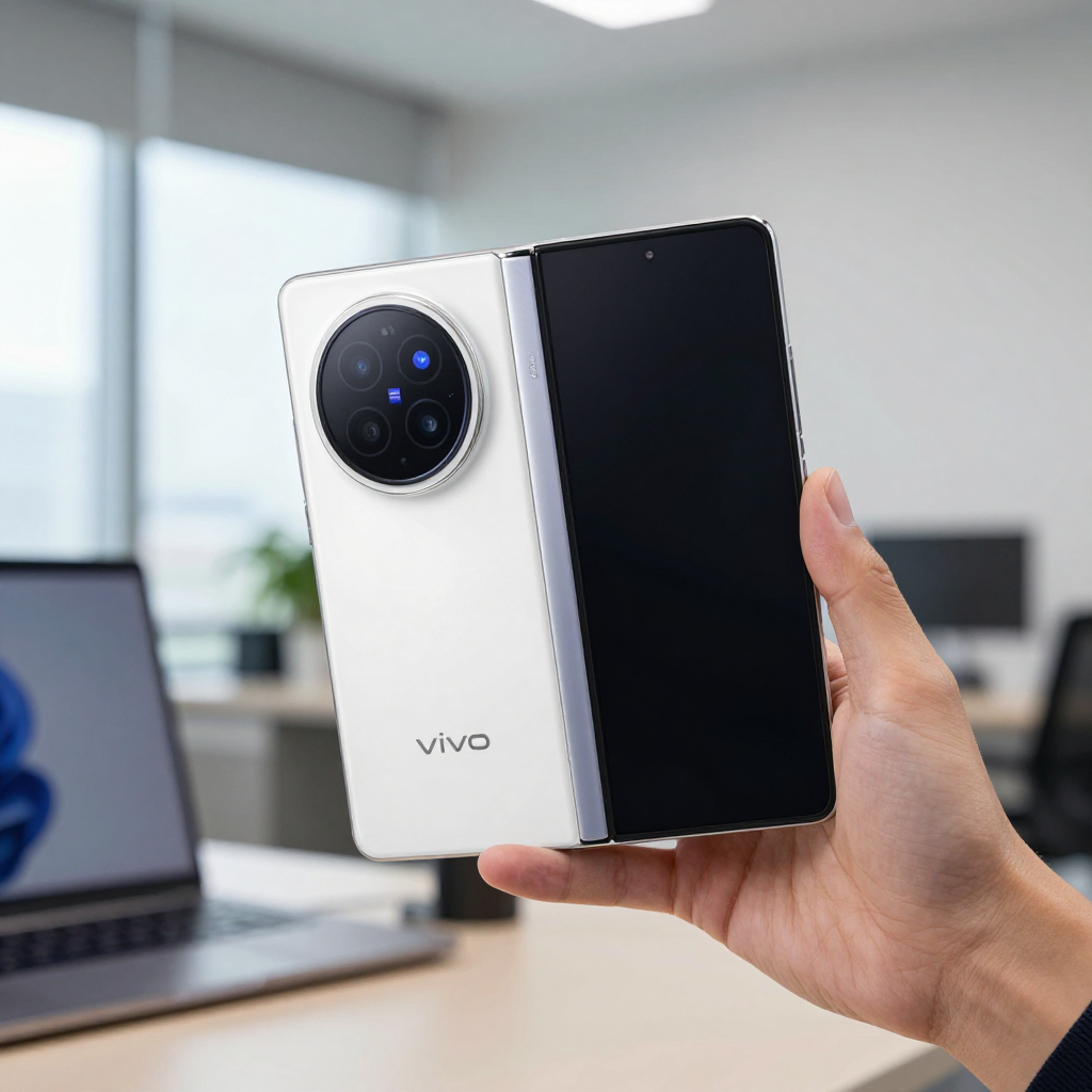 vivo X Fold系列展开状态展示大屏办公与影像拍摄细节