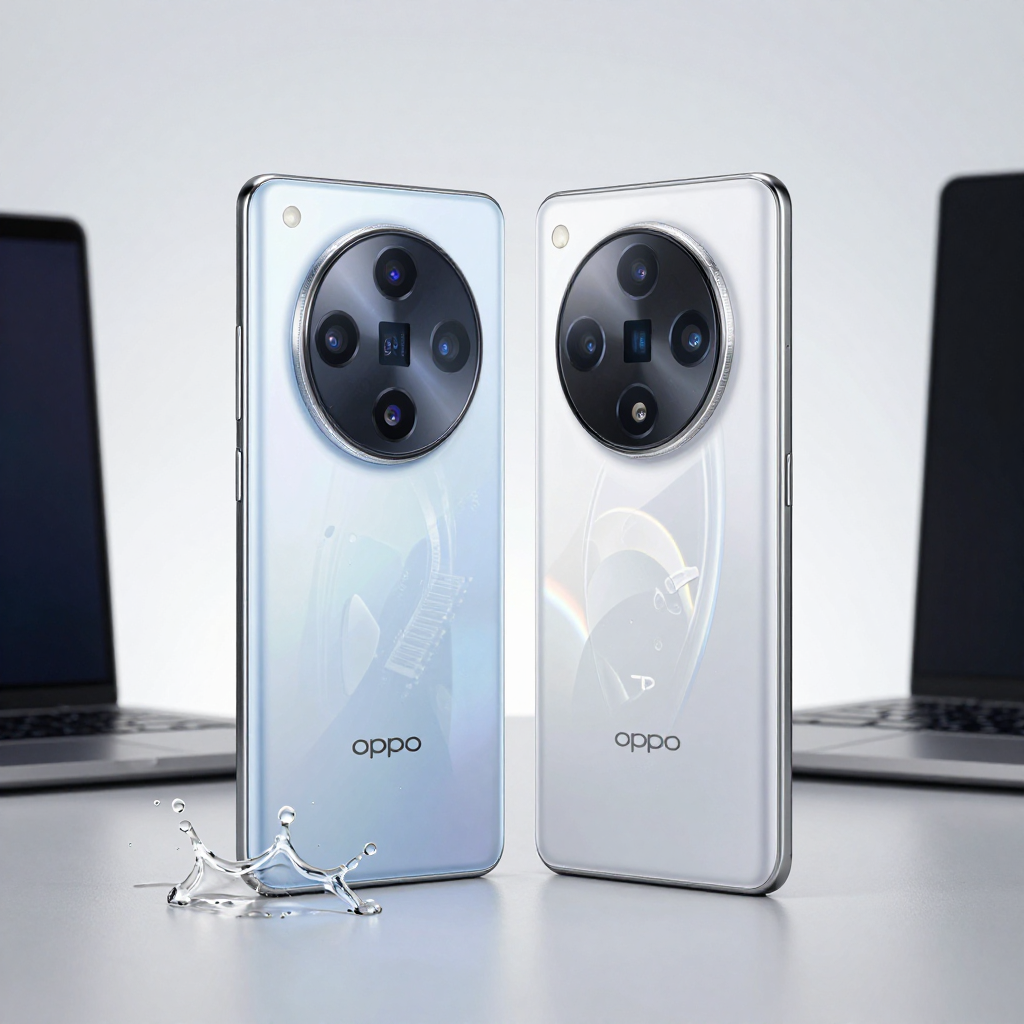 OPPO Reno 12 Pro与一加 Ace 3V的外观对比图，展示轻薄设计与质感工艺