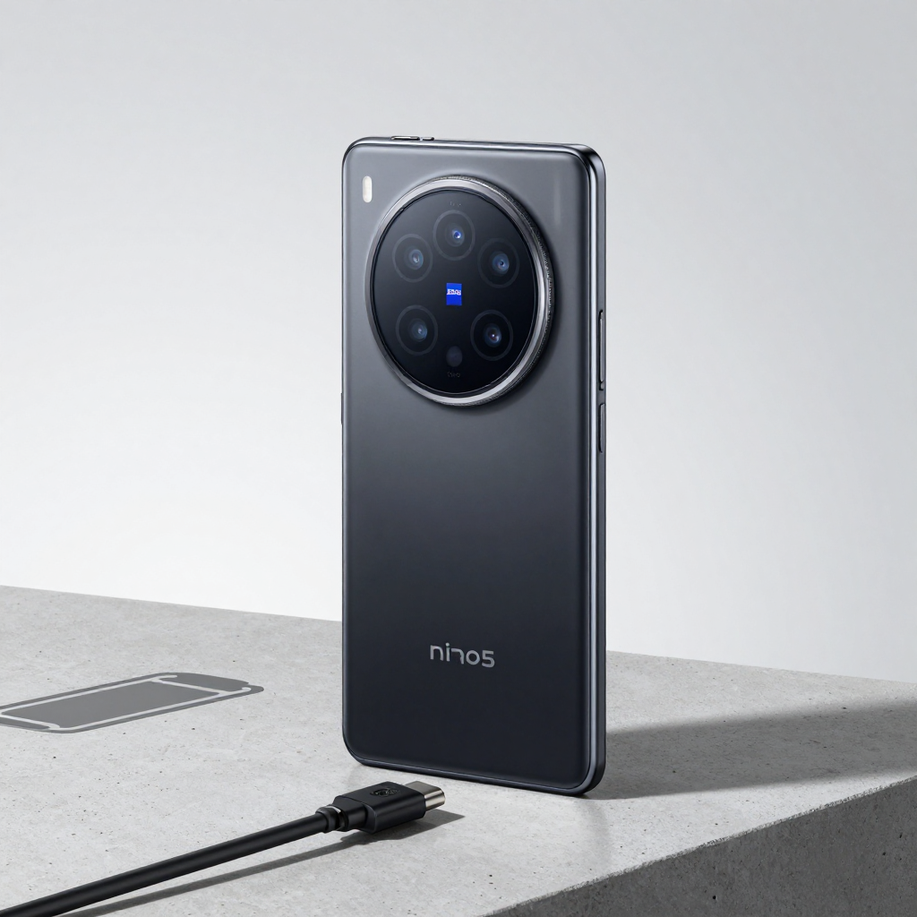 vivo Y300手机外观展示，突出轻薄机身和电池图标