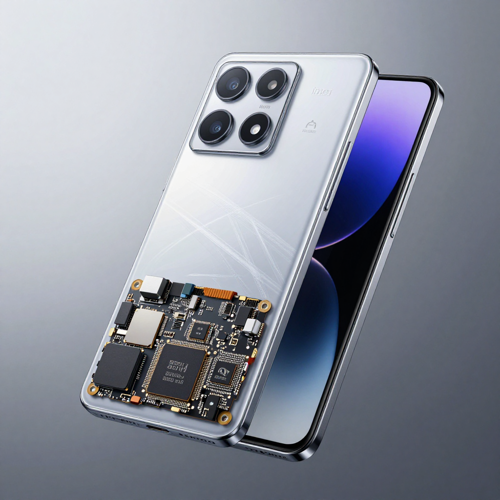 Redmi K70 Pro与iQOO Neo9S Pro对比图，展示屏幕与机身设计