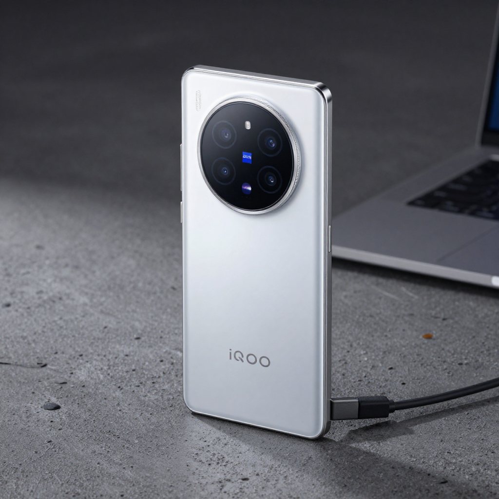 iQOO 多款中端手机排列展示，突出性价比标签