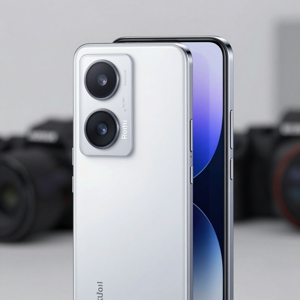 Redmi K60手机特写展示屏幕与机身设计