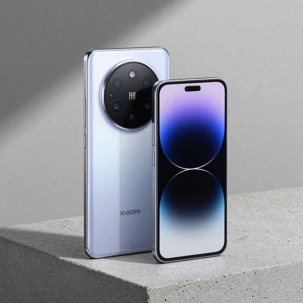 HMD Skyline 5G手机实物展示，突出其简约设计和电池标识