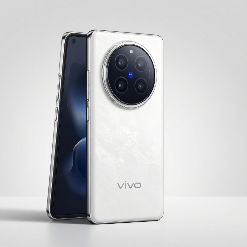 vivo多款中端手机排列展示，突出屏幕与设计细节