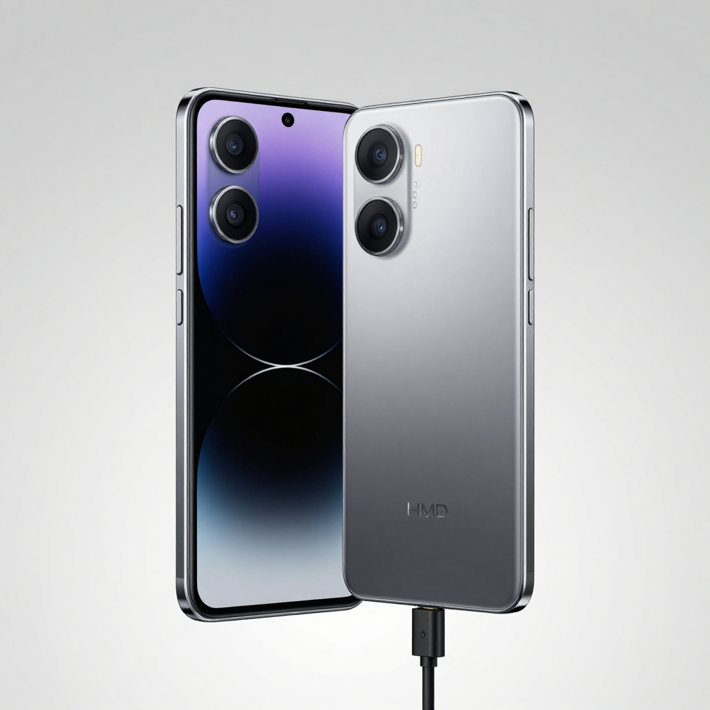 HMD X1 Pro和Y2的实物对比图，展示轻薄与性能差异