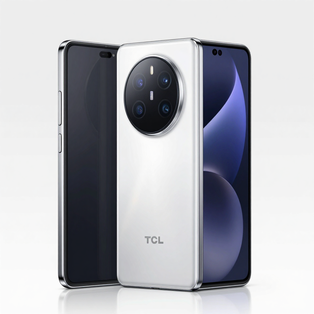 TCL折叠屏手机双屏模式与单屏模式对比图