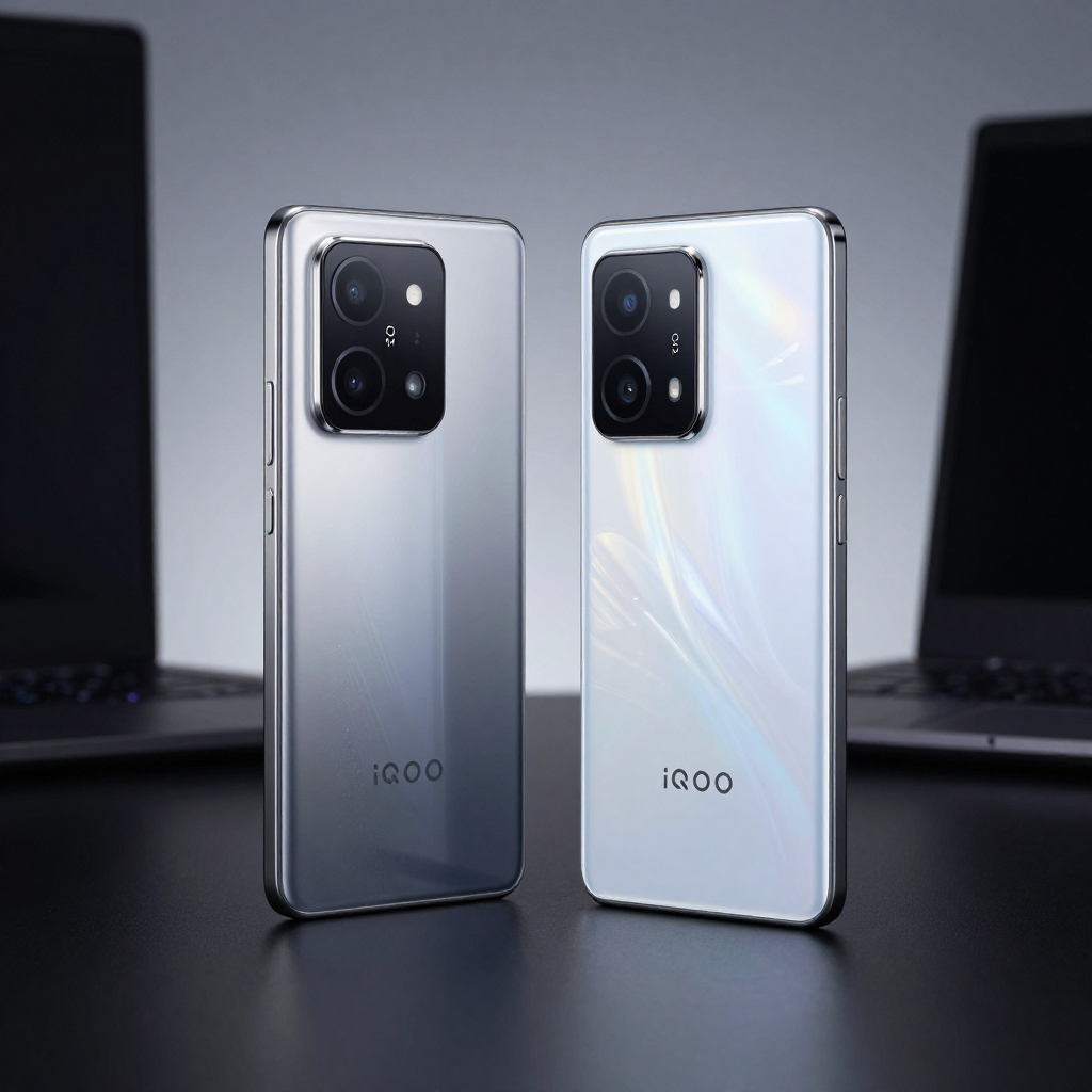 iQOO Z10 Turbo 手机展示图，突出直屏设计和电池容量