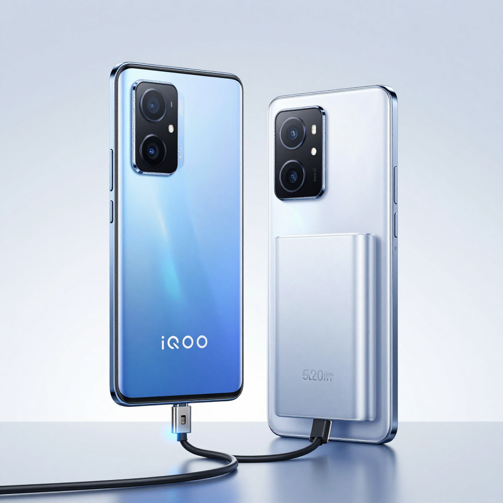 iQOO Z8手机侧面特写，展示轻薄机身和散热结构