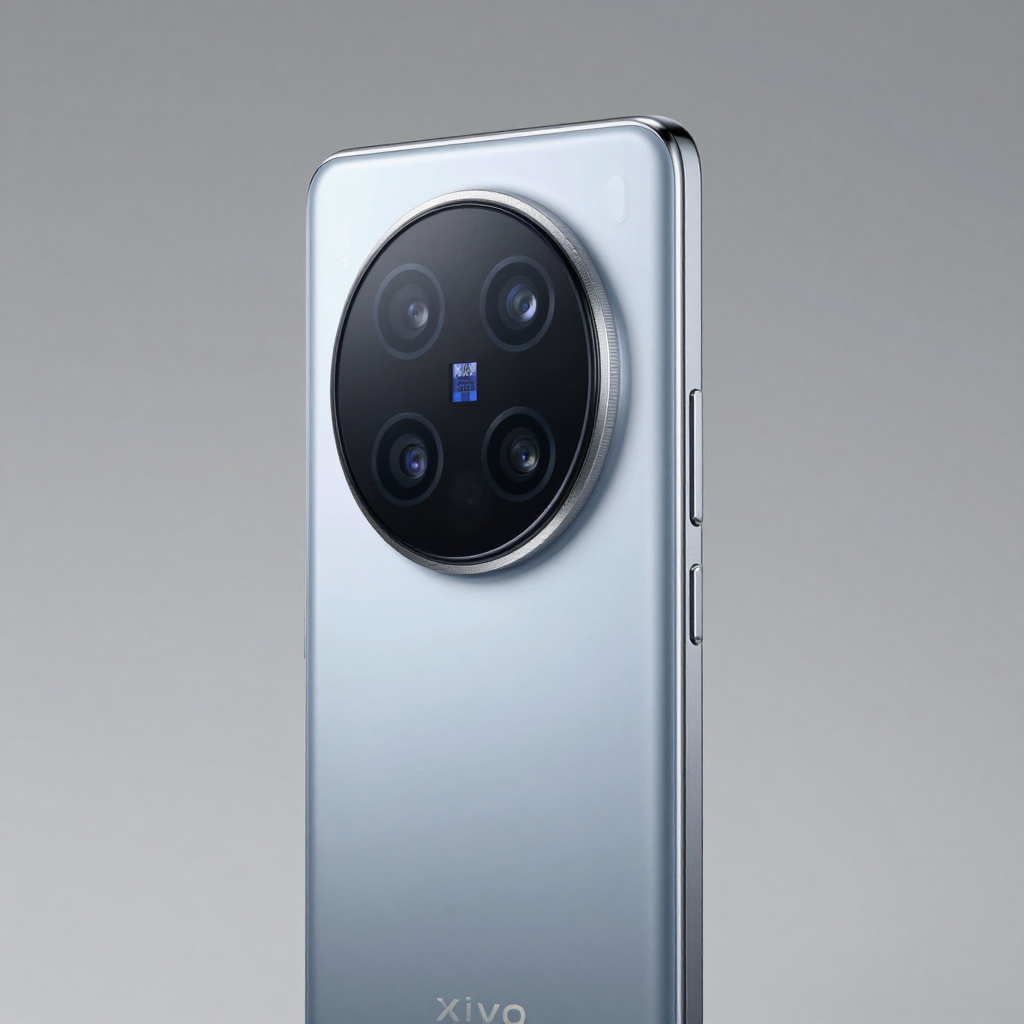 Meitu smartphone showcasing AI photography features in a modern setting