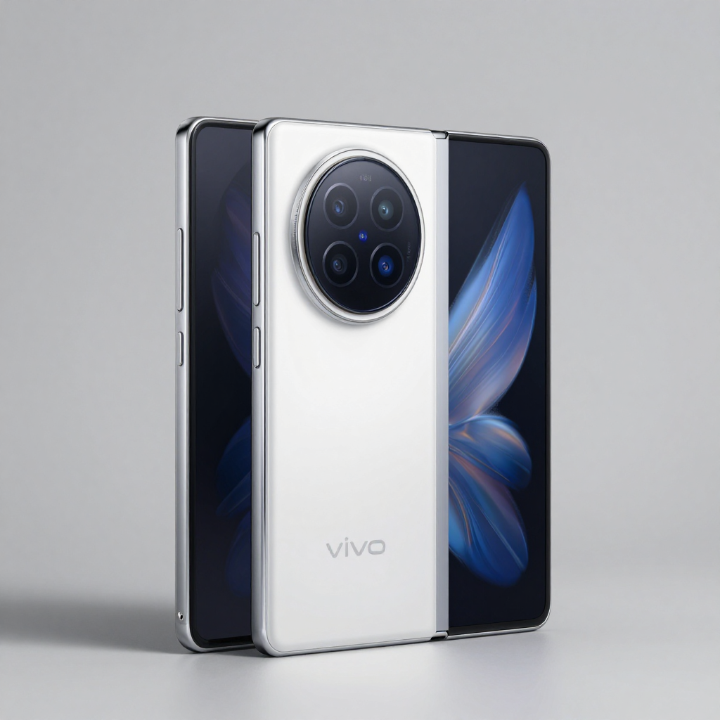 vivo X Fold2 折叠态与展开态对比展示，突出轻薄机身