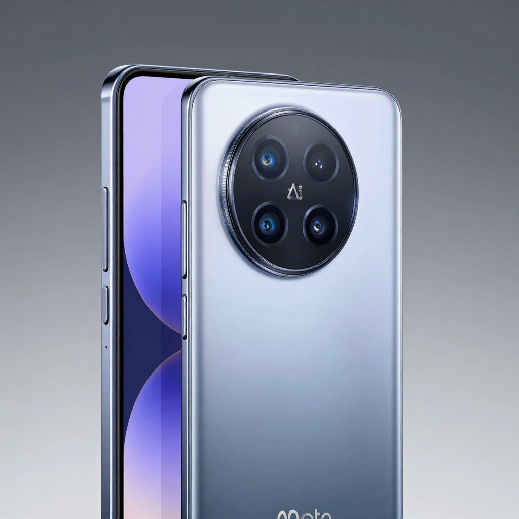 Moto Edge 40 Neo与Moto G54并排展示，体现不同价位段的设计语言