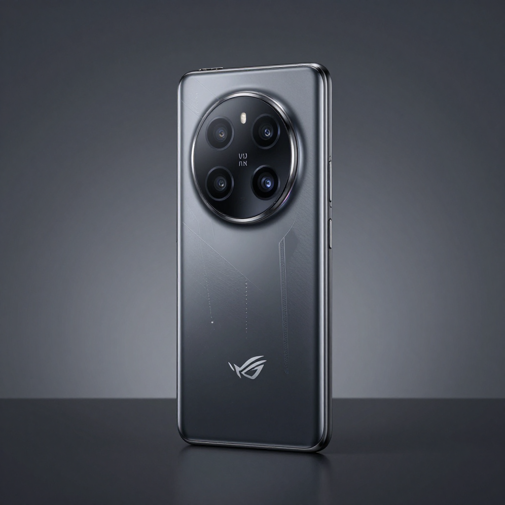 ASUS ROG Phone 8 gaming smartphone with RGB lighting and cooling vents
