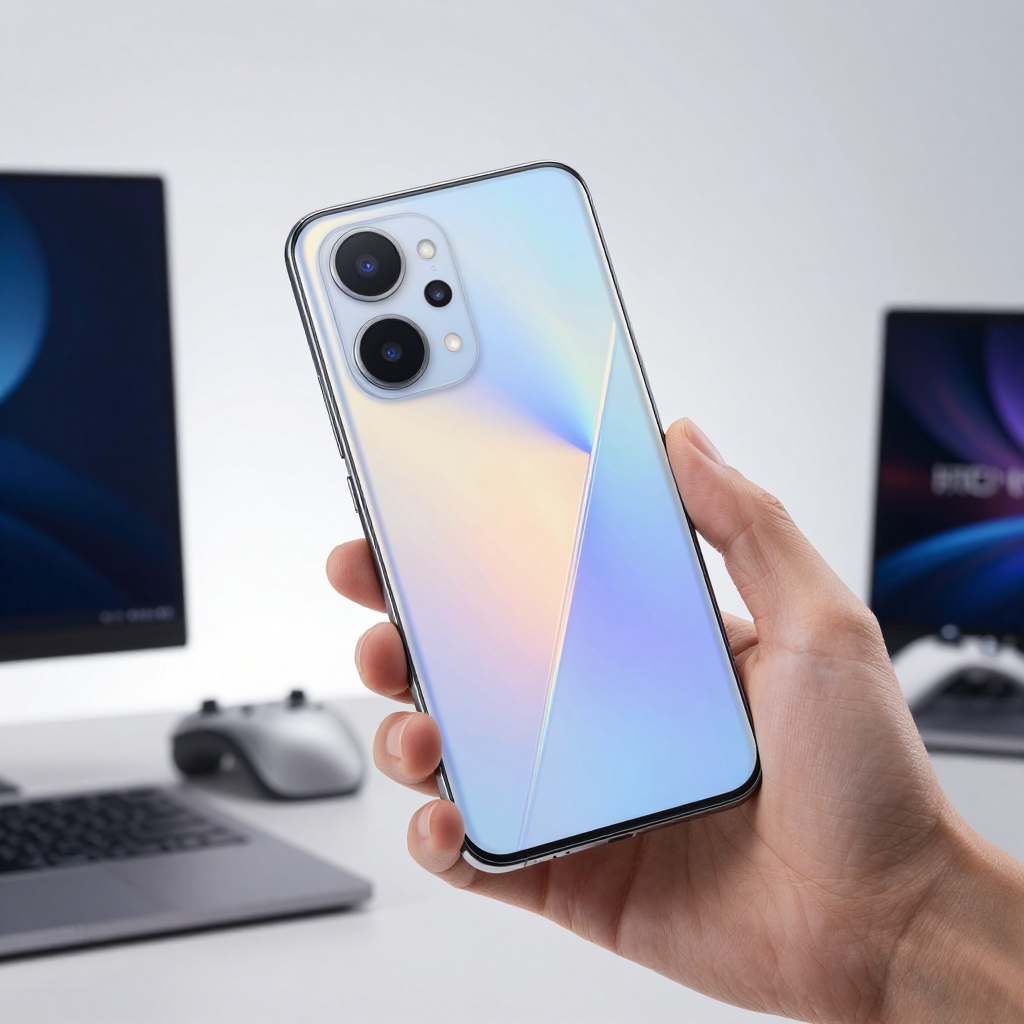 HTC U30手机外观展示，突出其轻薄设计与金属边框质感
