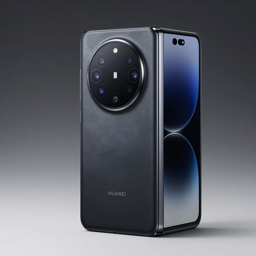 三星Galaxy Z Fold5与华为Mate X Fold并排展示，突出高端质感与商务风格