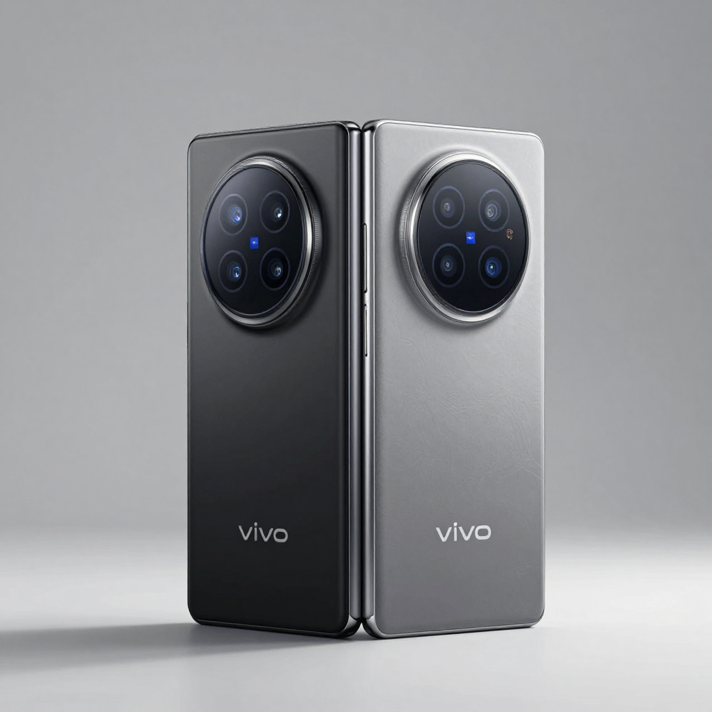 vivo折叠屏手机展开与折叠状态对比展示