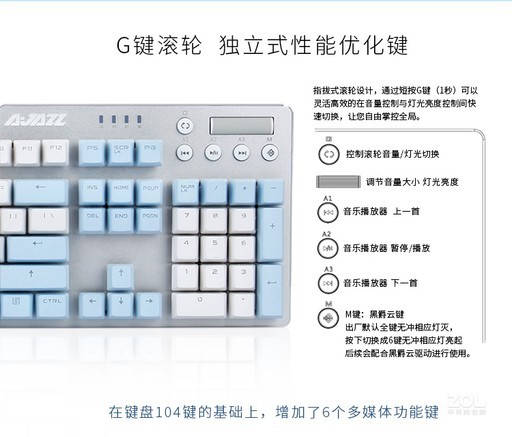 黑爵刺客Ⅱ合金AK35I有线机械键盘 - 图片 2
