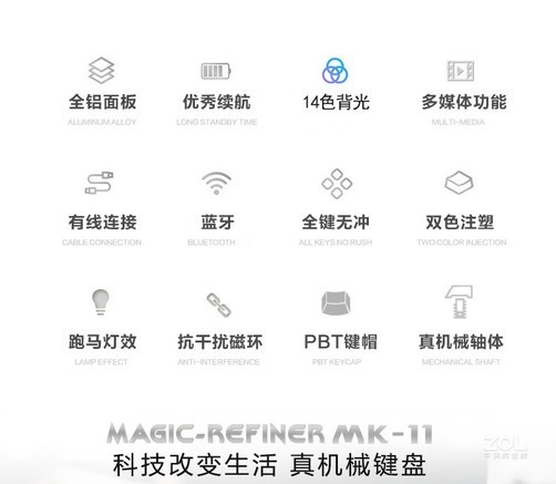 魔炼者MK11无线机械键盘