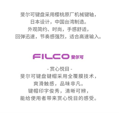 Filco 104键双模圣手二代机械键盘