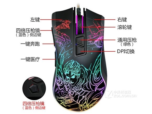 麦塔奇M18有线电竞鼠标（亚瑟版） - 图片 2