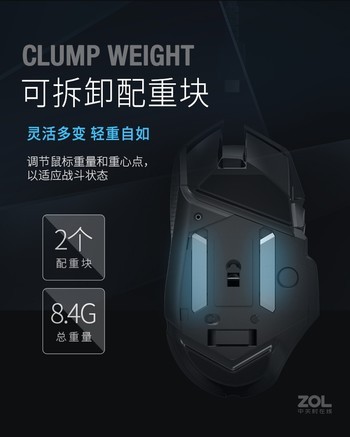 迪摩F35极光蓝有线/无线双模鼠标 - 图片 5