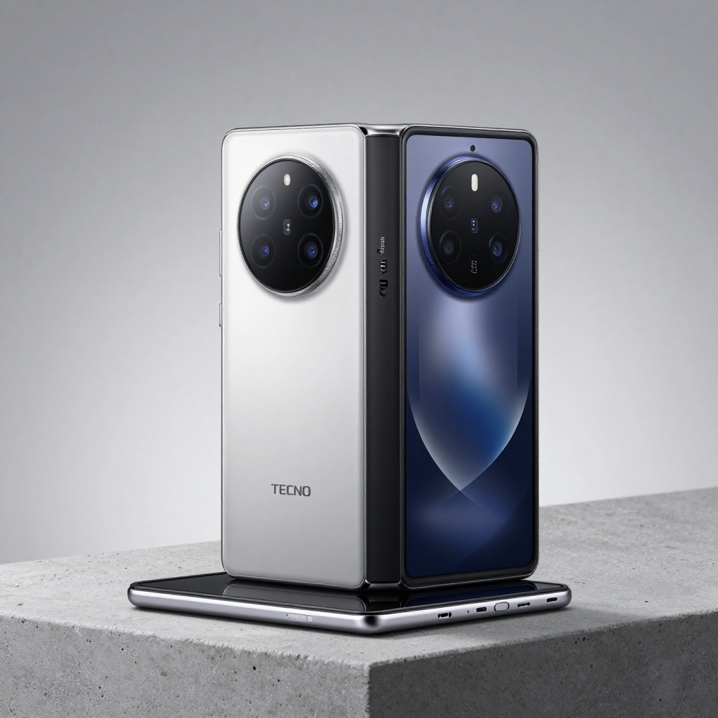TECNO和Infinix手机外观展示，展现简约设计语言