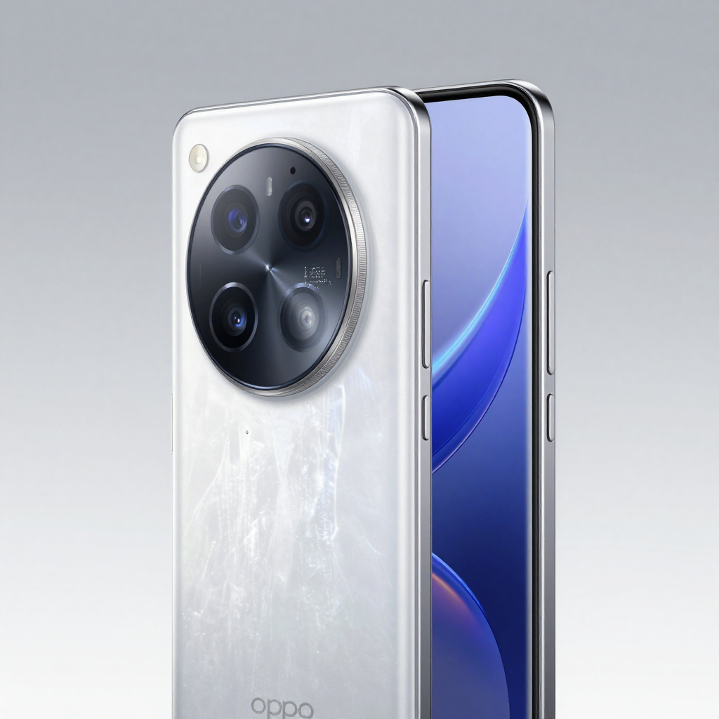 OPPO A系列手机外观展示，简约设计，突出屏幕与机身质感
