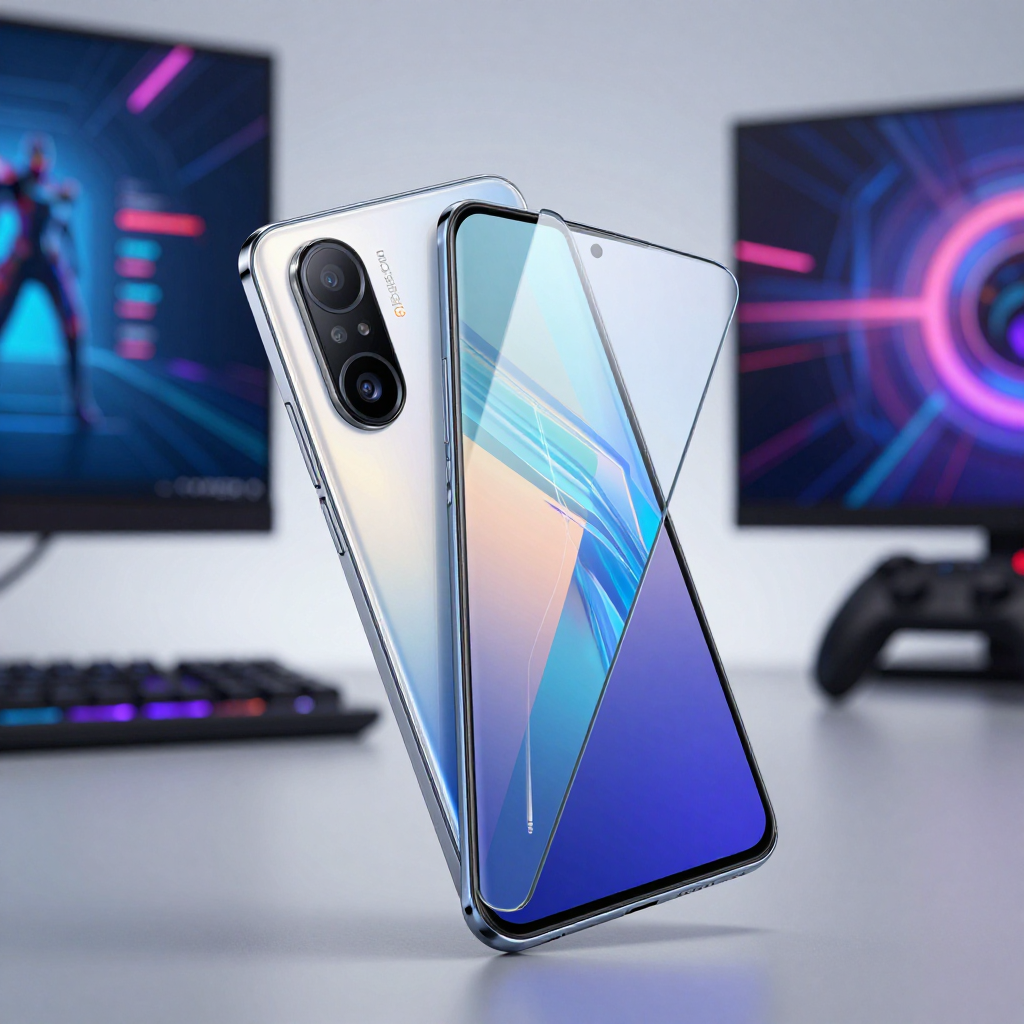 Redmi Note 12 Turbo与iQOO Z7外观对比展示，突出轻薄机身与屏幕设计