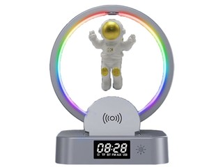 汉钦悬浮太空人蓝牙音箱 金色时钟无线充款 - 图片 6