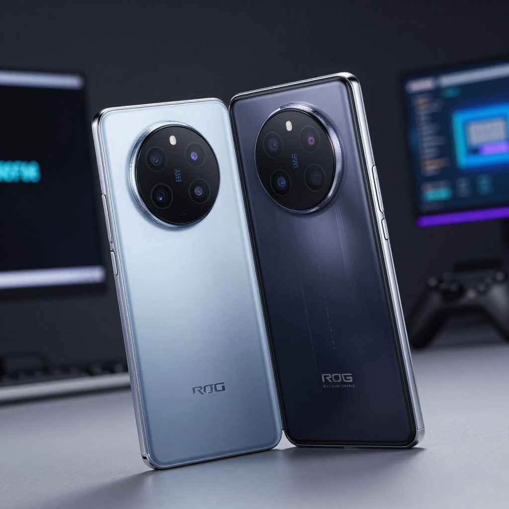 ROG Phone X Fold 展开状态展示游戏界面与侧边肩键细节