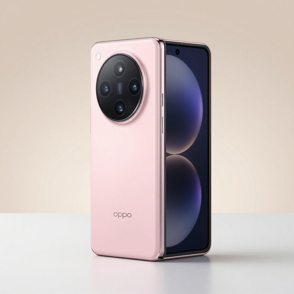 OPPO A系列手机外观展示，简约设计，银色机身