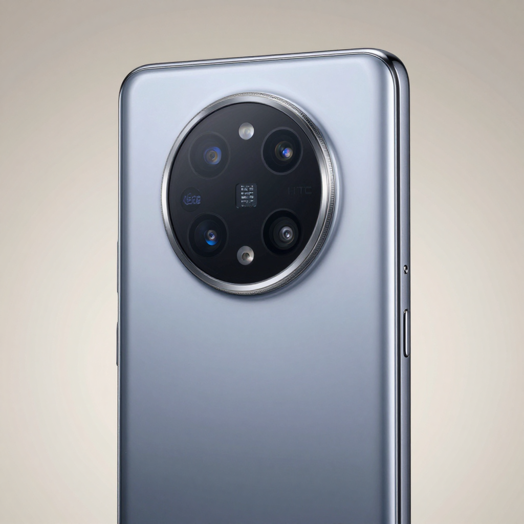 HTC U24 Pro 手机外观展示，突出其精致机身和相机模组设计