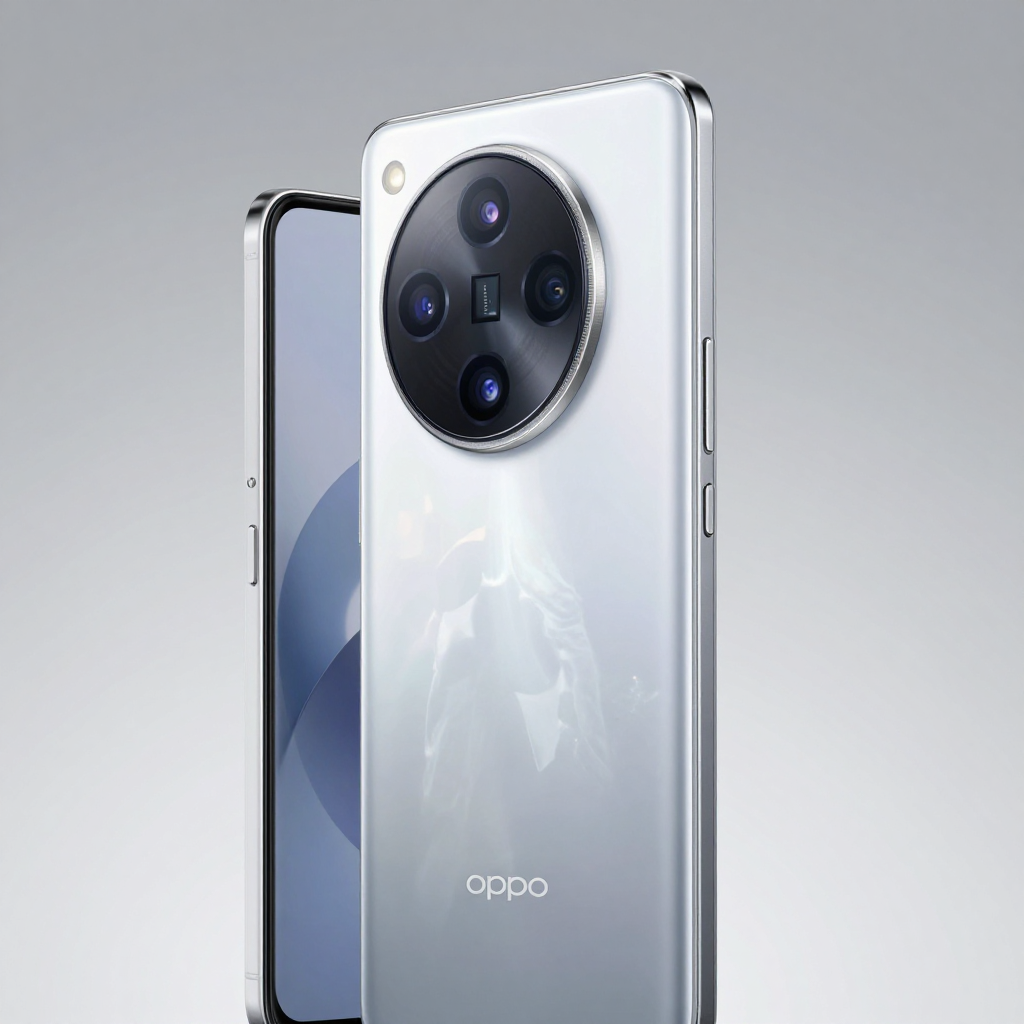 OPPO A系列手机外观展示，简约设计，金属质感边框